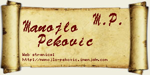 Manojlo Peković vizit kartica